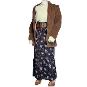 Free People Floral Smocked Strapless Maxi Dress Boho Ruffle Tiered‎ Midi